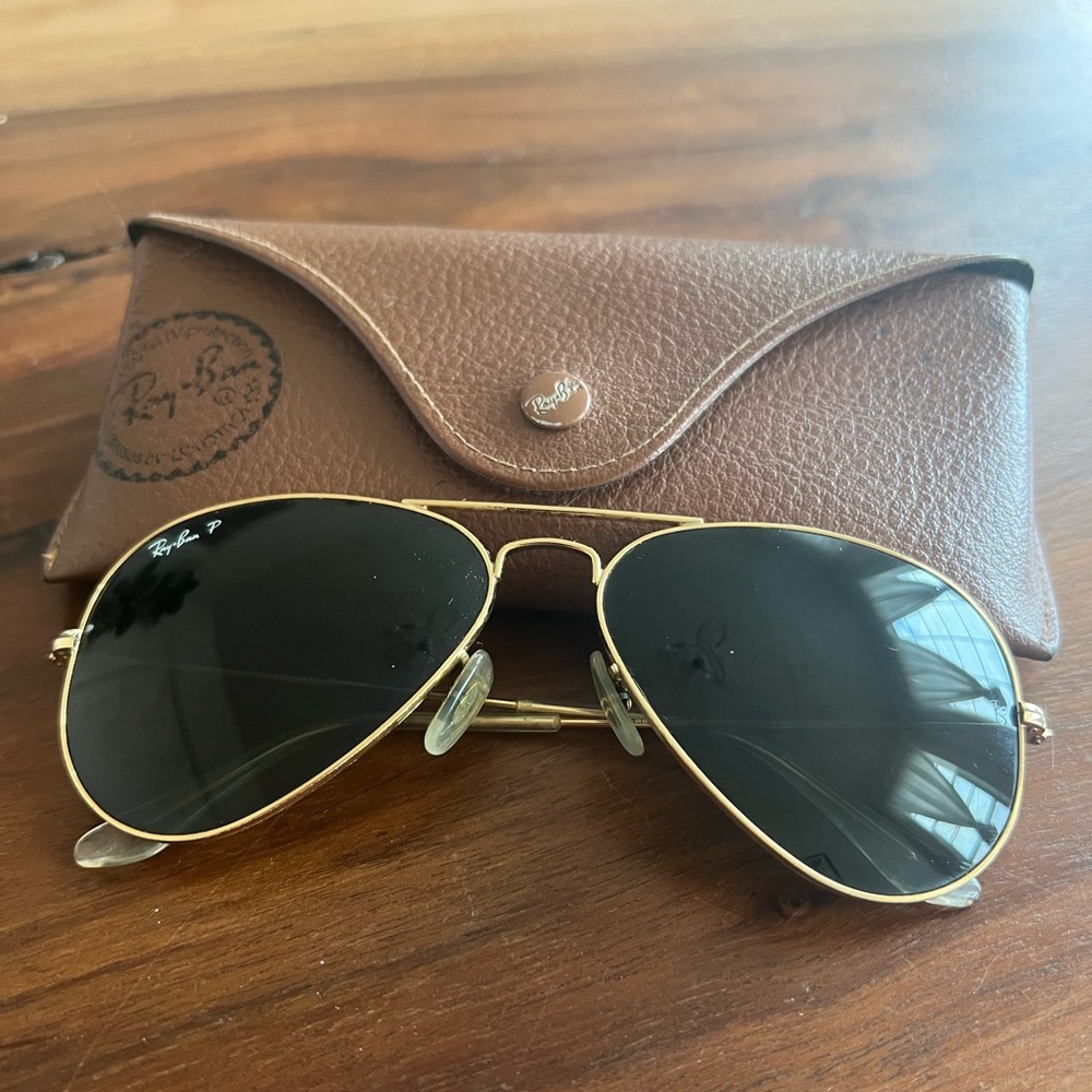Black aviator POLARIZED ray-ban sunglasses